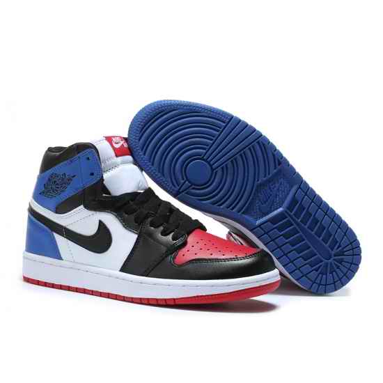 Air Jordan 1 Women Shoes Black Blue White Red